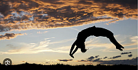 Backflip silhouette